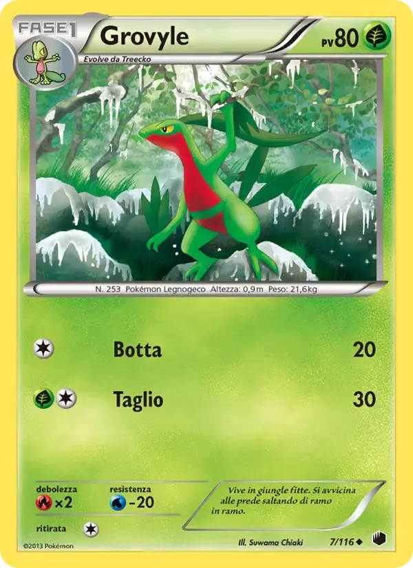 Grovyle — Glaciazione Plasma 7 Italian Pokémon card