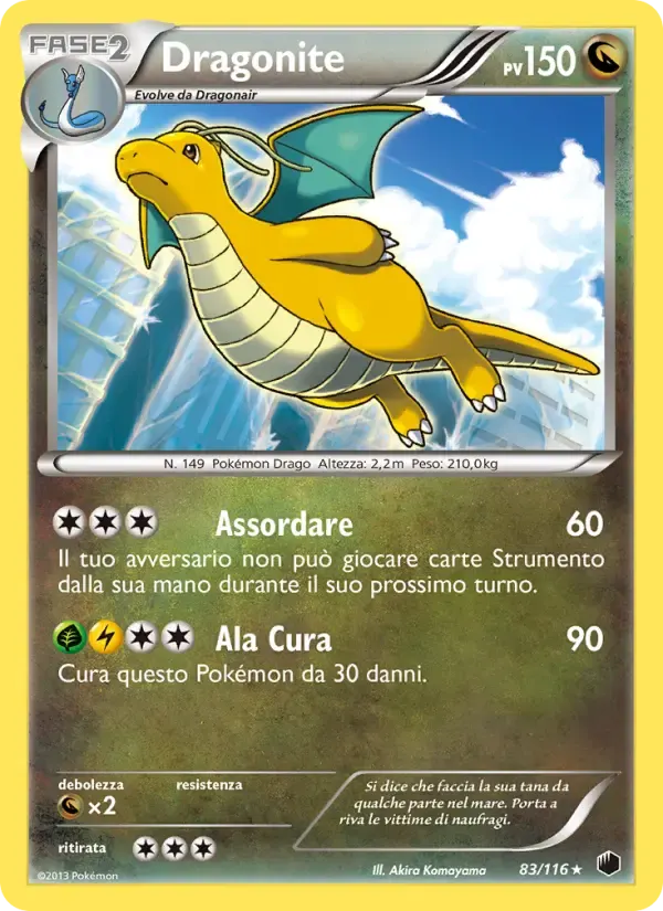Dragonite — Glaciazione Plasma 83 Italian Pokémon card