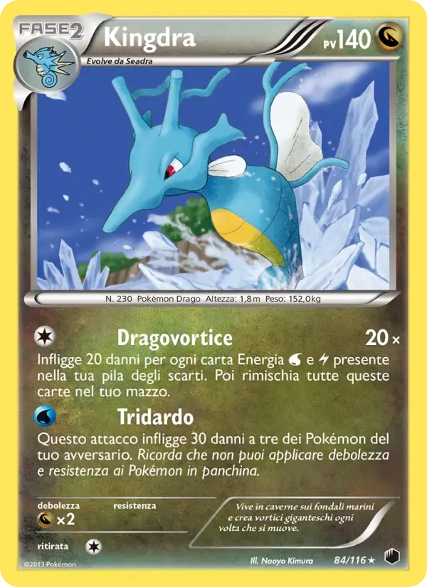 Kingdra — Glaciazione Plasma 84 Italian Pokémon card