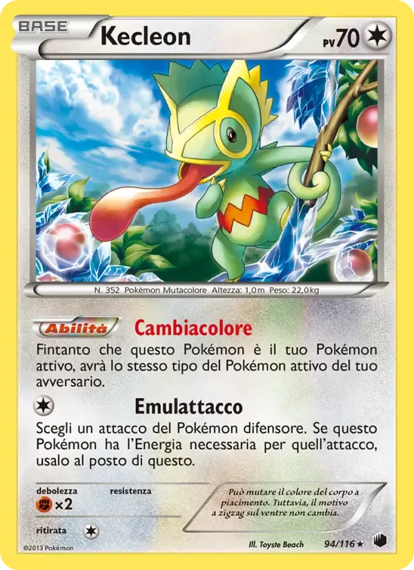 Kecleon — Glaciazione Plasma 94 Italian Pokémon card