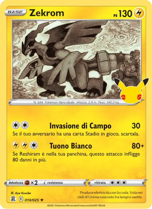 Zekrom — Gran Festa 10 Italian Pokémon card