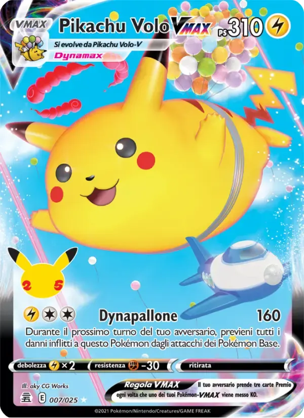 Pikachu Volo VMAX — Gran Festa 7 Italian Pokémon card