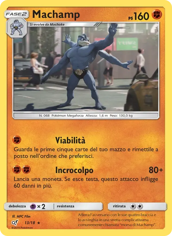 Machamp — Detective Pikachu 13 Italian Pokémon card