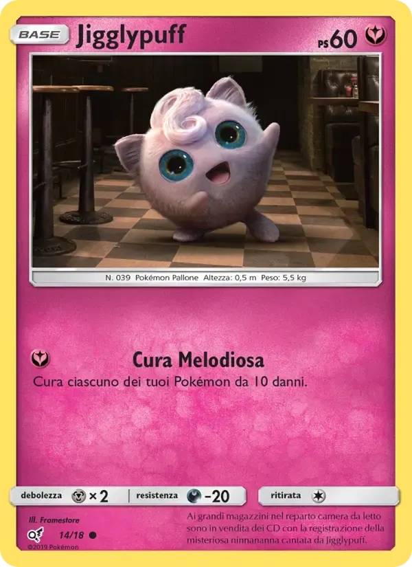 Jigglypuff — Detective Pikachu 14 Italian Pokémon card