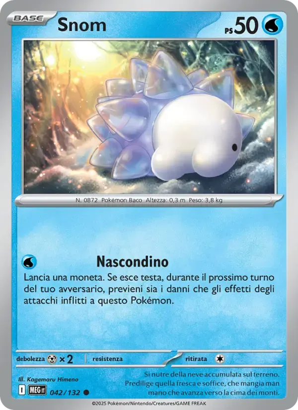 Snom — Megaevoluzione 42 Italian Pokémon card