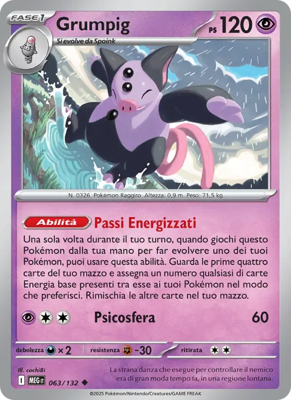 Grumpig — Megaevoluzione 63 Italian Pokémon card