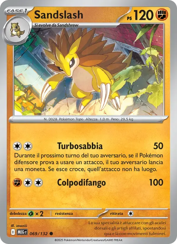 Sandslash — Megaevoluzione 69 Italian Pokémon card