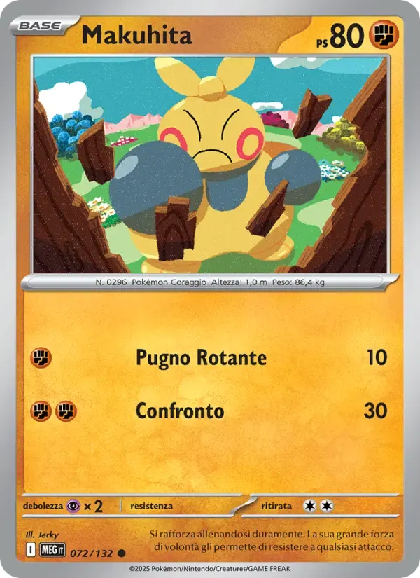 Makuhita — Megaevoluzione 72 Italian Pokémon card