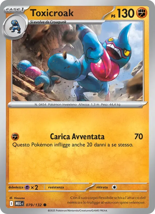 Toxicroak — Megaevoluzione 79 Italian Pokémon card