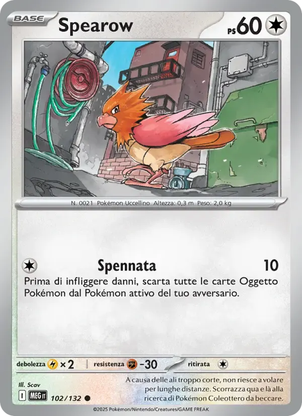 Spearow — Megaevoluzione 102 Italian Pokémon card