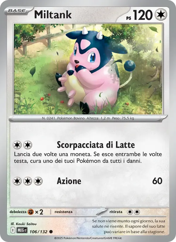 Miltank — Megaevoluzione 106 Italian Pokémon card