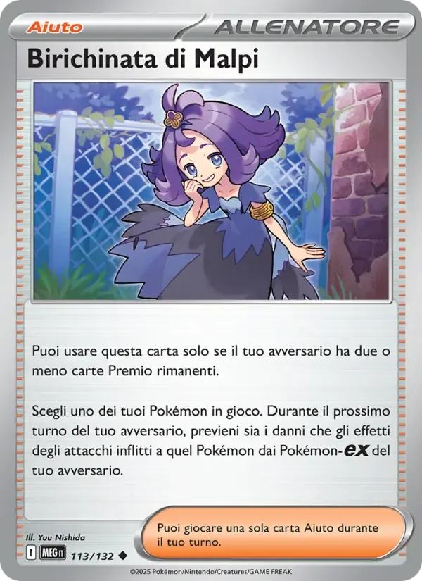 Birichinata di Malpi — Megaevoluzione 113 Italian Pokémon card