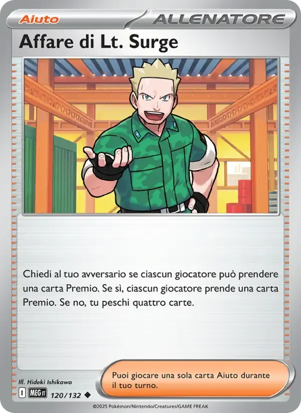 Affare di Lt. Surge — Megaevoluzione 120 Italian Pokémon card