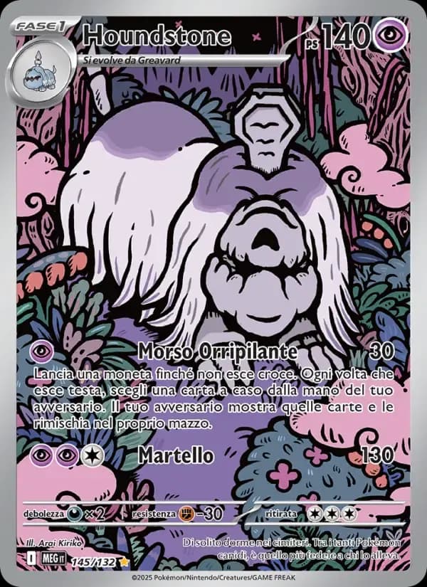 Houndstone — Megaevoluzione 145 Italian Pokémon card
