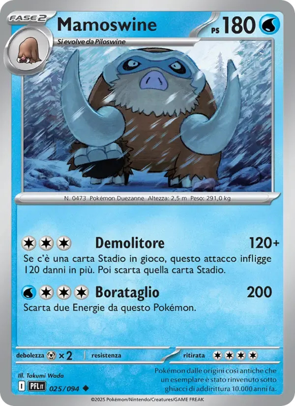 Mamoswine — Fiamme Spettrali 25 Italian Pokémon card