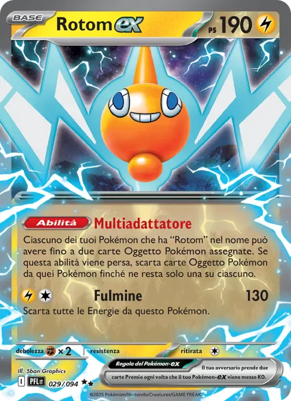 Rotom-ex — Fiamme Spettrali 29 Italian Pokémon card