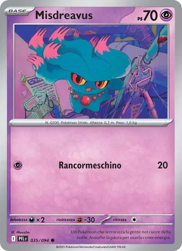Misdreavus — Fiamme Spettrali 35 Italian Pokémon card