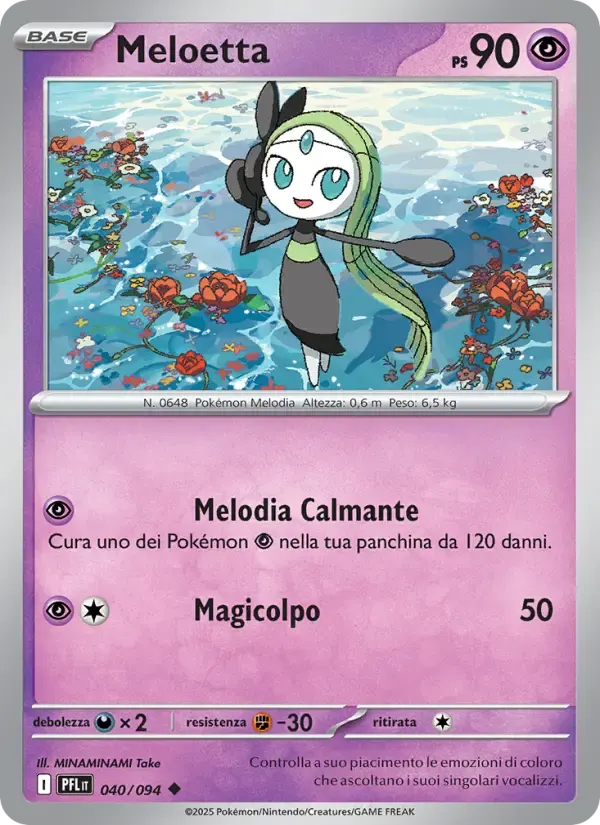 Meloetta — Fiamme Spettrali 40 Italian Pokémon card