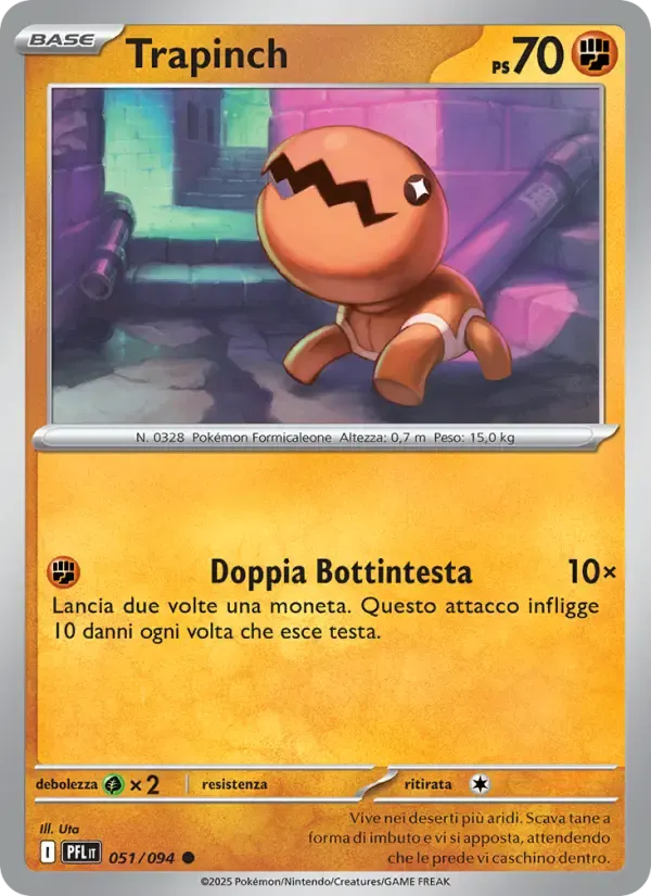 Trapinch — Fiamme Spettrali 51 Italian Pokémon card