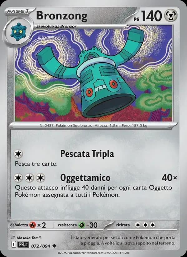 Bronzong — Fiamme Spettrali 72 Italian Pokémon card