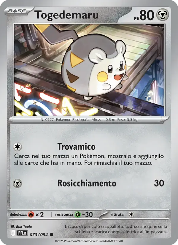 Togedemaru — Fiamme Spettrali 73 Italian Pokémon card