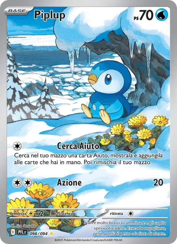 Piplup — Fiamme Spettrali 98 Italian Pokémon card