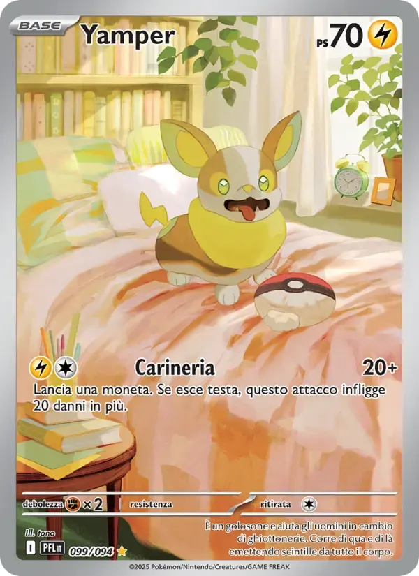 Yamper — Fiamme Spettrali 99 Italian Pokémon card