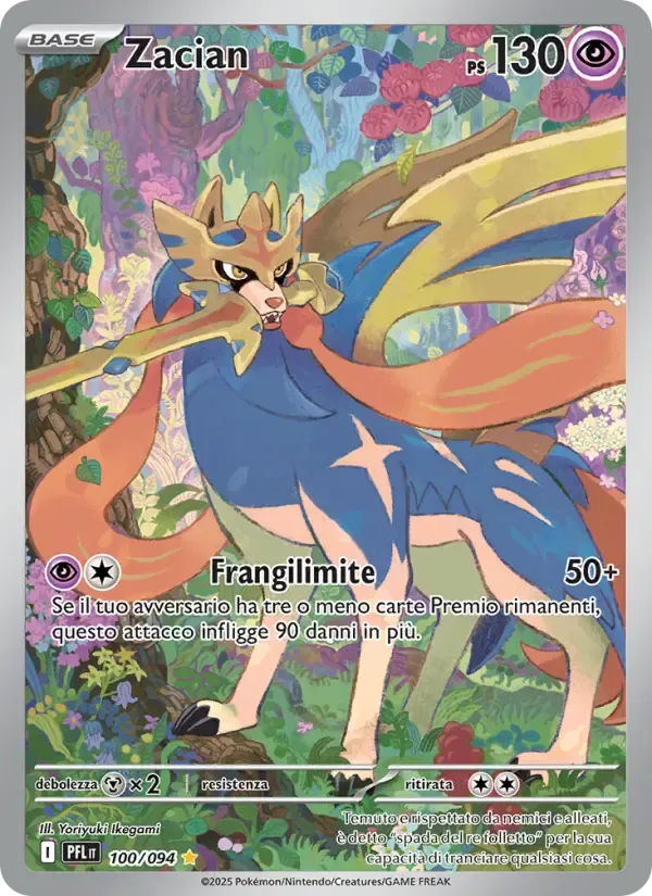 Zacian — Fiamme Spettrali 100 Italian Pokémon card