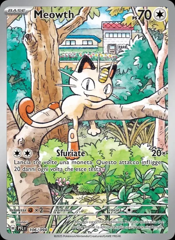 Meowth — Fiamme Spettrali 106 Italian Pokémon card
