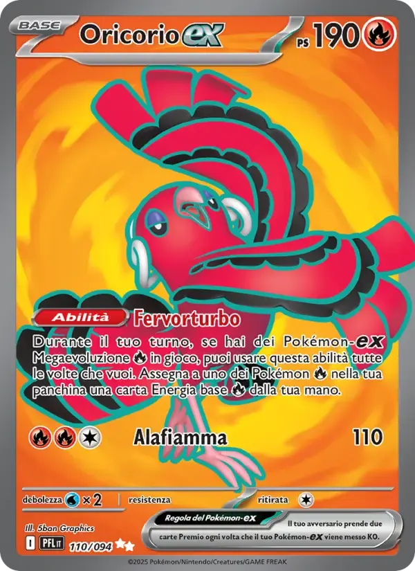 Oricorio-ex — Fiamme Spettrali 110 Italian Pokémon card