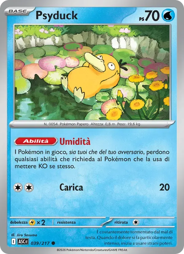 Psyduck — Ascesa Eroica 39 Italian Pokémon card