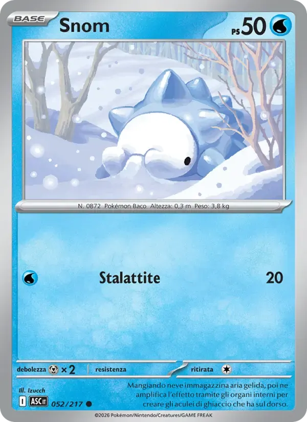 Snom — Ascesa Eroica 52 Italian Pokémon card