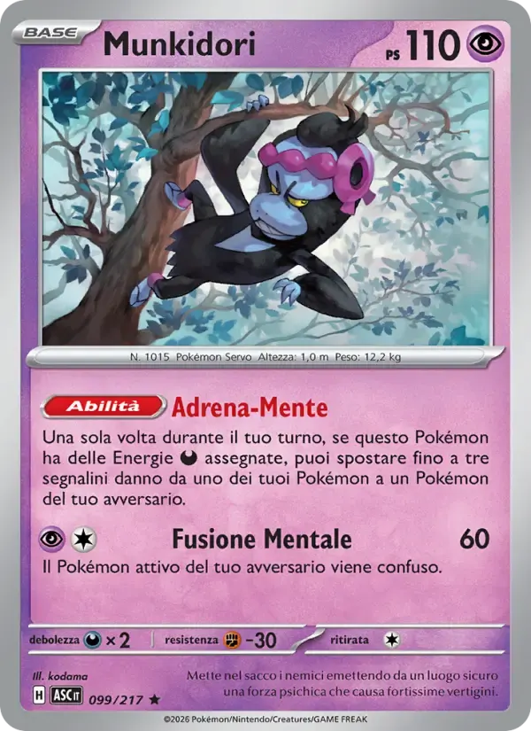 Munkidori — Ascesa Eroica 99 Italian Pokémon card