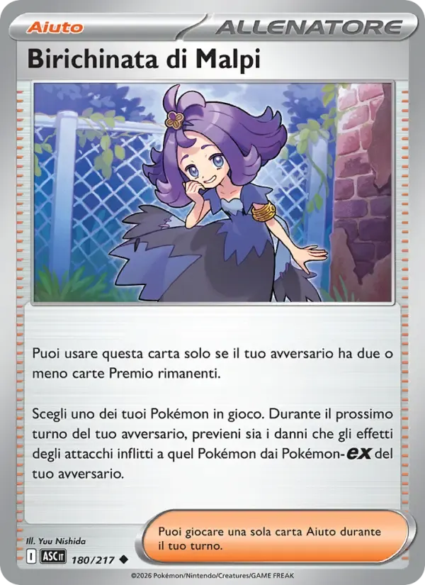 Birichinata di Malpi — Ascesa Eroica 180 Italian Pokémon card