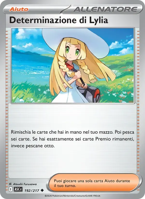 Determinazione di Lylia — Ascesa Eroica 192 Italian Pokémon card