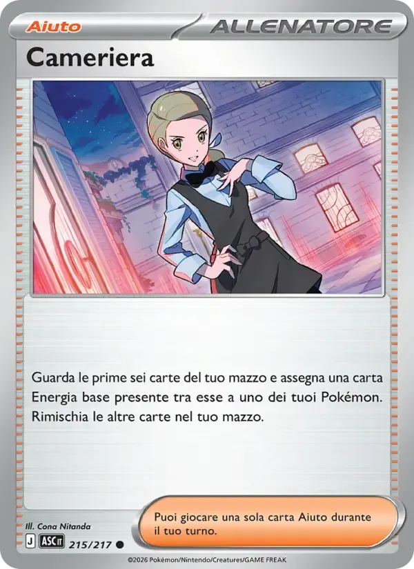 Cameriera — Ascesa Eroica 215 Italian Pokémon card