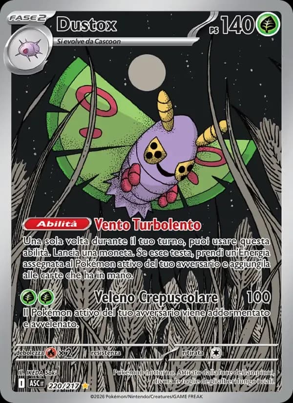 Dustox — Ascesa Eroica 220 Italian Pokémon card