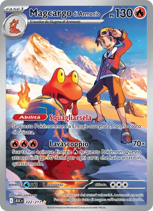 Magcargo di Armonio — Ascesa Eroica 222 Italian Pokémon card