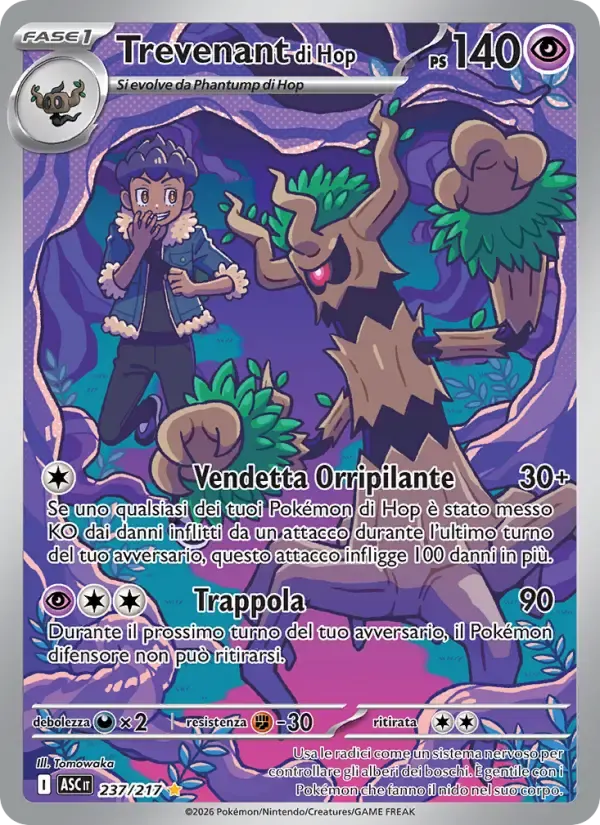 Trevenant di Hop — Ascesa Eroica 237 Italian Pokémon card