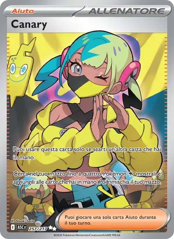 Canary — Ascesa Eroica 257 Italian Pokémon card