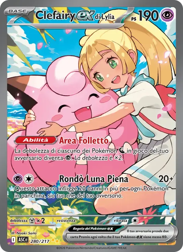 Clefairy-ex di Lylia — Ascesa Eroica 280 Italian Pokémon card