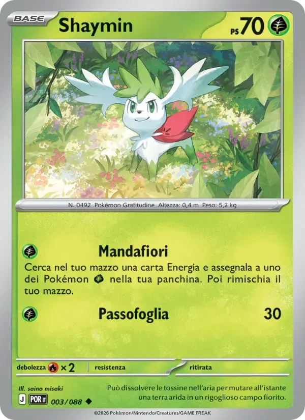Shaymin — Equilibrio Perfetto 3 Italian Pokémon card
