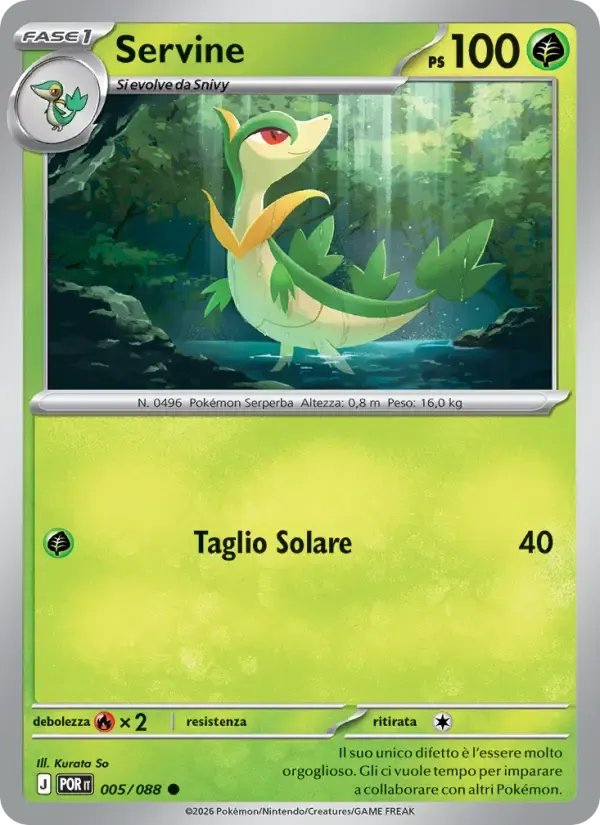 Servine — Equilibrio Perfetto 5 Italian Pokémon card