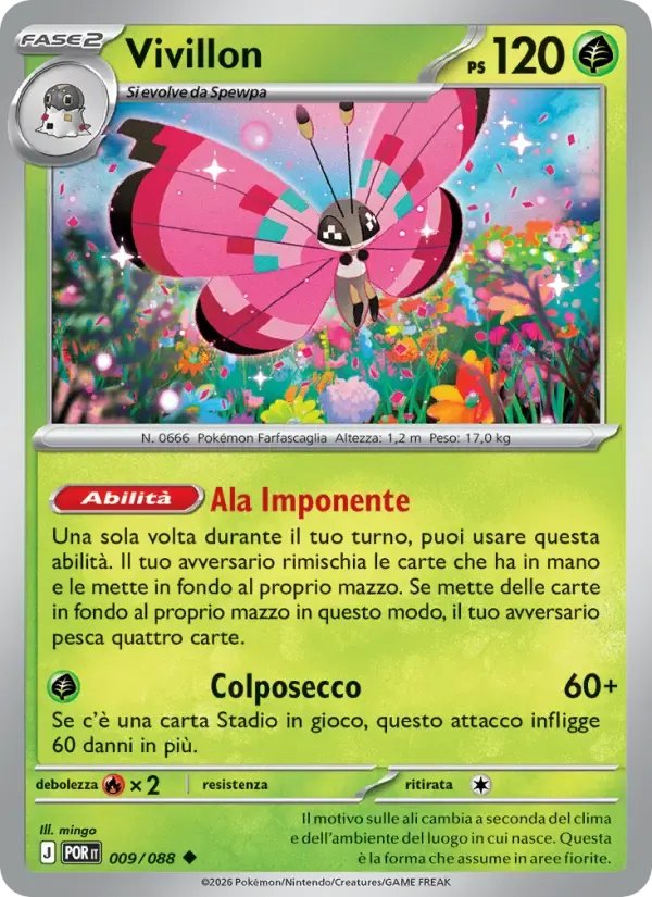 Vivillon — Equilibrio Perfetto 9 Italian Pokémon card