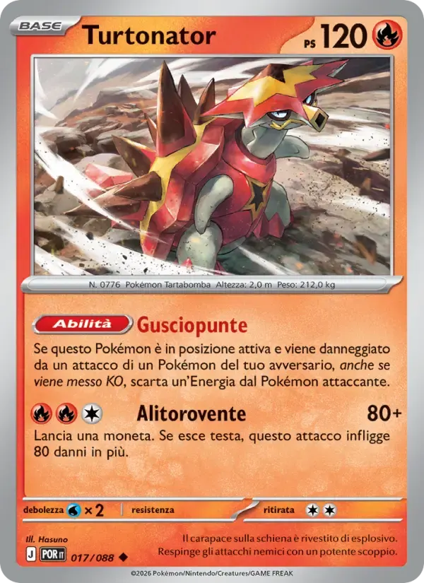 Turtonator — Equilibrio Perfetto 17 Italian Pokémon card