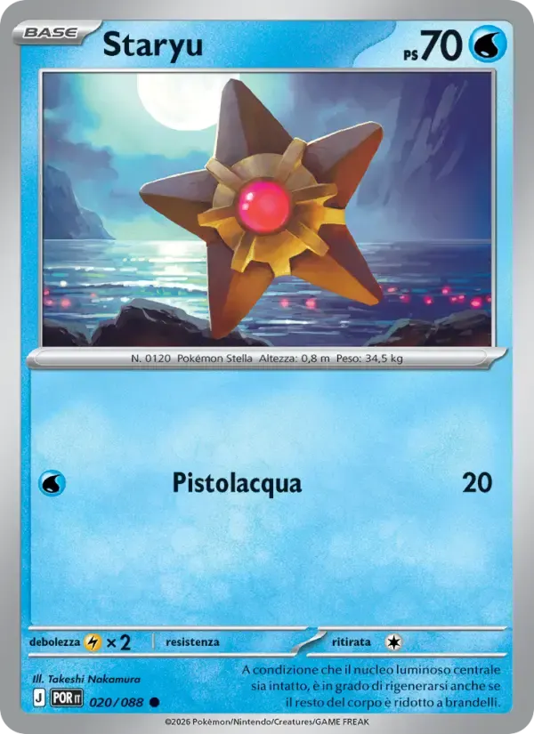 Staryu — Equilibrio Perfetto 20 Italian Pokémon card