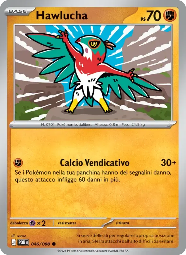 Hawlucha — Equilibrio Perfetto 46 Italian Pokémon card