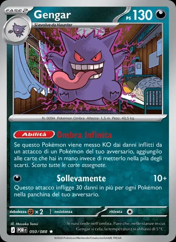 Gengar — Equilibrio Perfetto 50 Italian Pokémon card