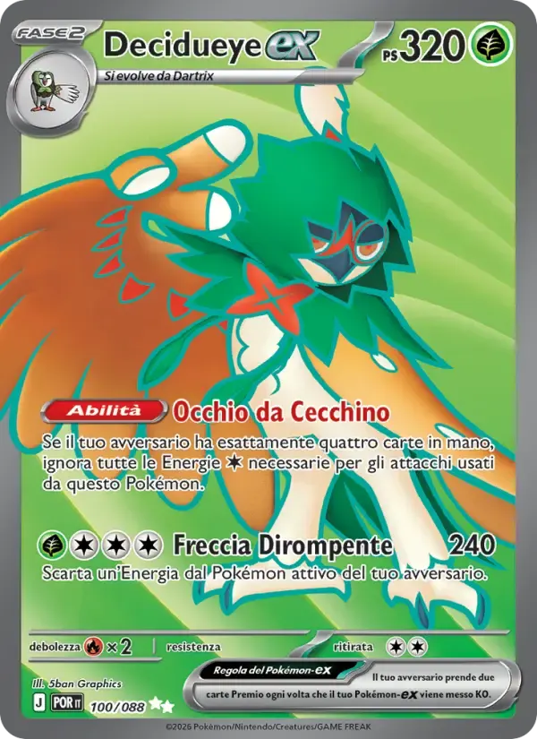 Decidueye-ex — Equilibrio Perfetto 100 Italian Pokémon card