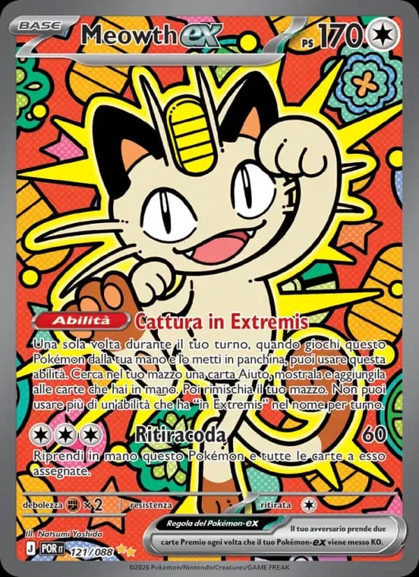 Meowth-ex — Equilibrio Perfetto 121 Italian Pokémon card
